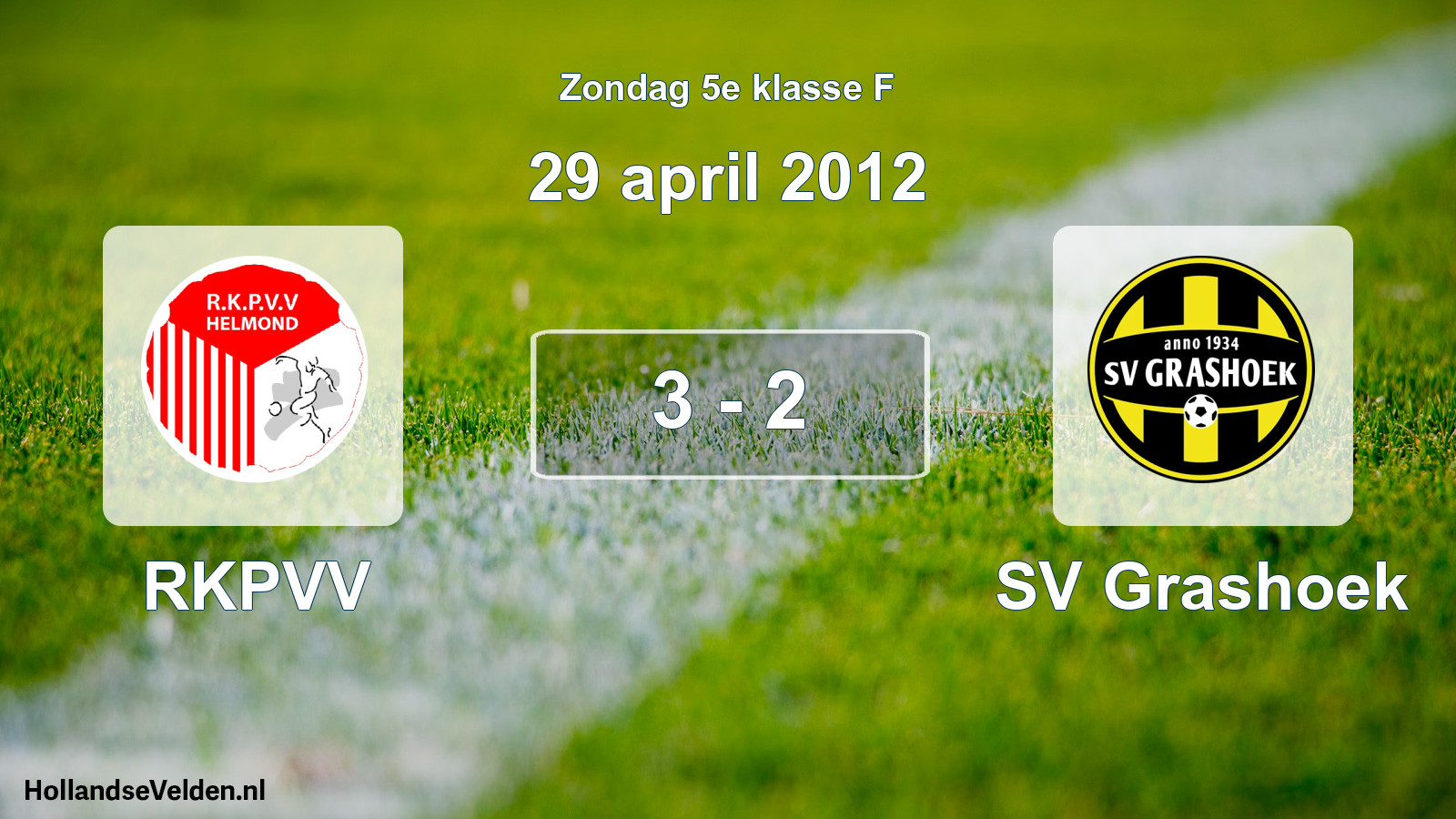 Total number of matches played: RKPVV - SV Grashoek 3 - 2 (29 April 2012)