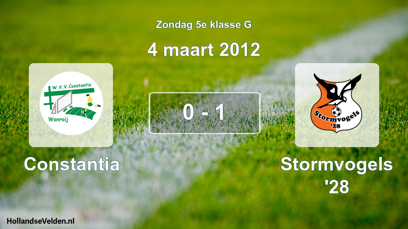 Total number of matches played: Constantia - Stormvogels '28 0 - 1 (4 March 2012)