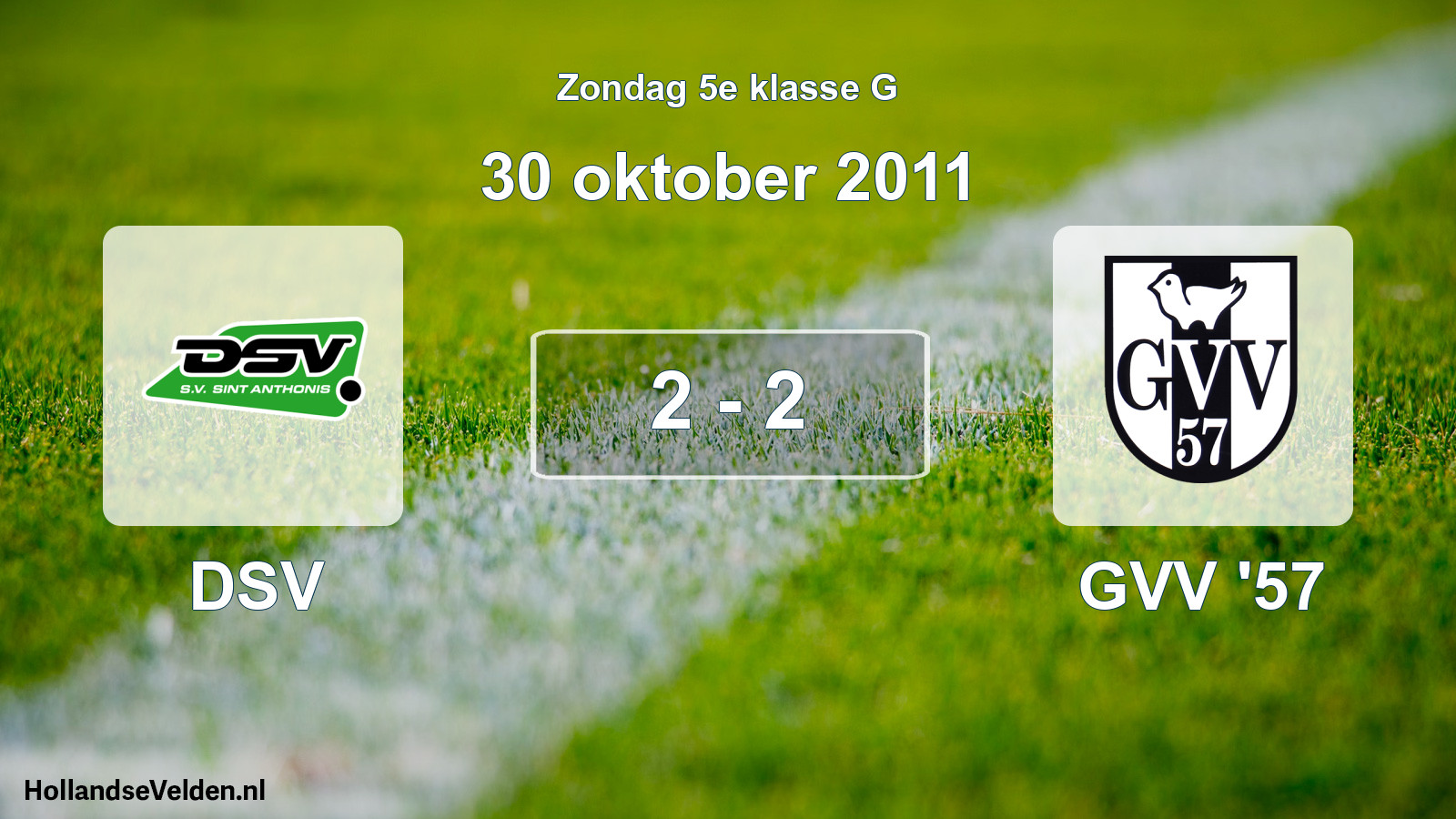 Total number of matches played: DSV - GVV '57 2 - 2 (30 October 2011)