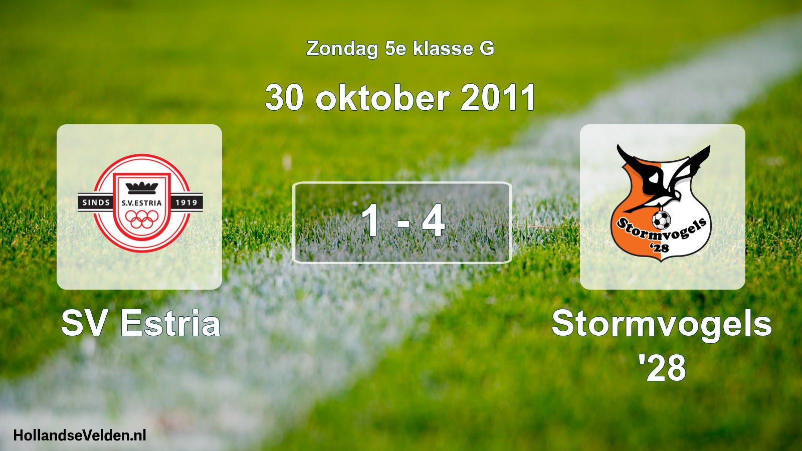 Total number of matches played: SV Estria - Stormvogels '28 1 - 4 (30 October 2011)