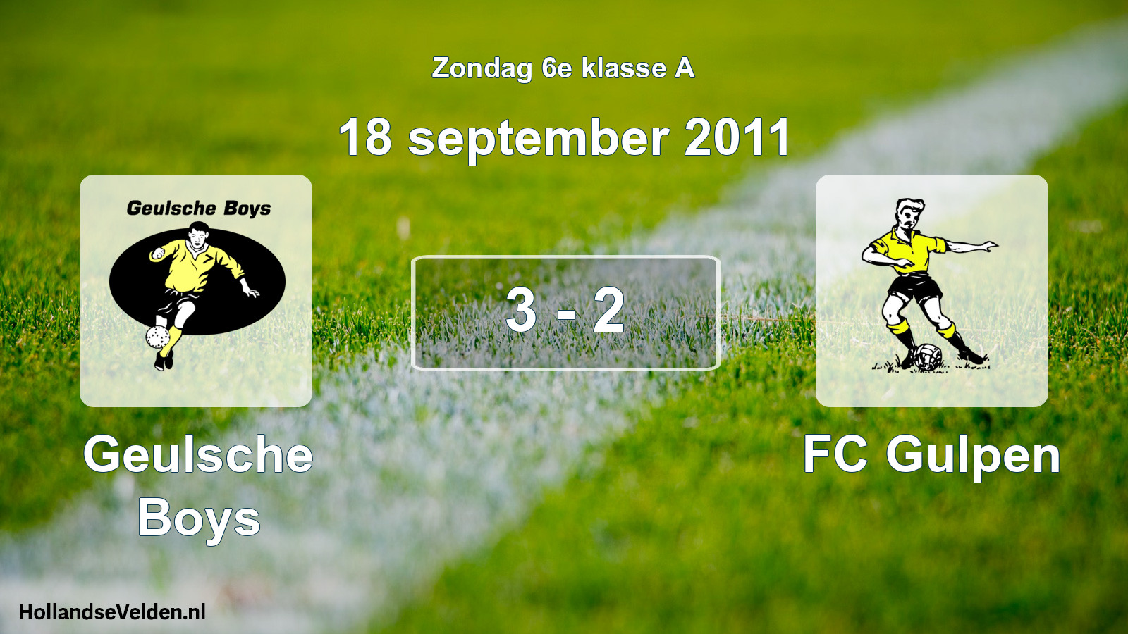 Total number of matches played: Geulsche Boys - FC Gulpen 3 - 2 (18 September 2011)