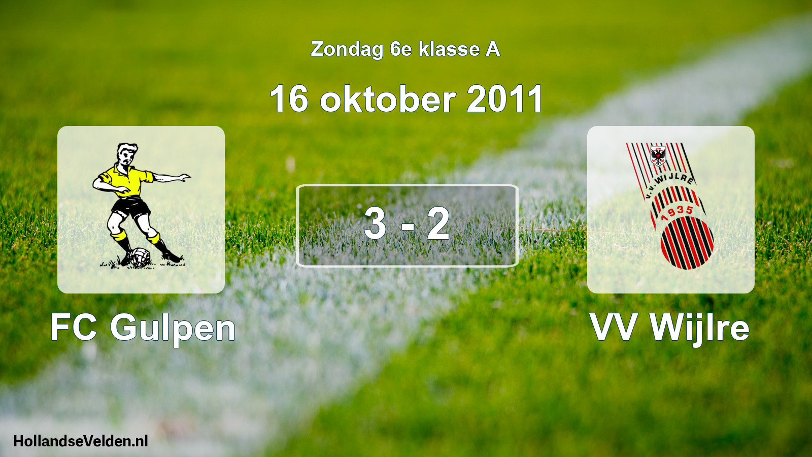 Total number of matches played: FC Gulpen - VV Wijlre 3 - 2 (16 October 2011)