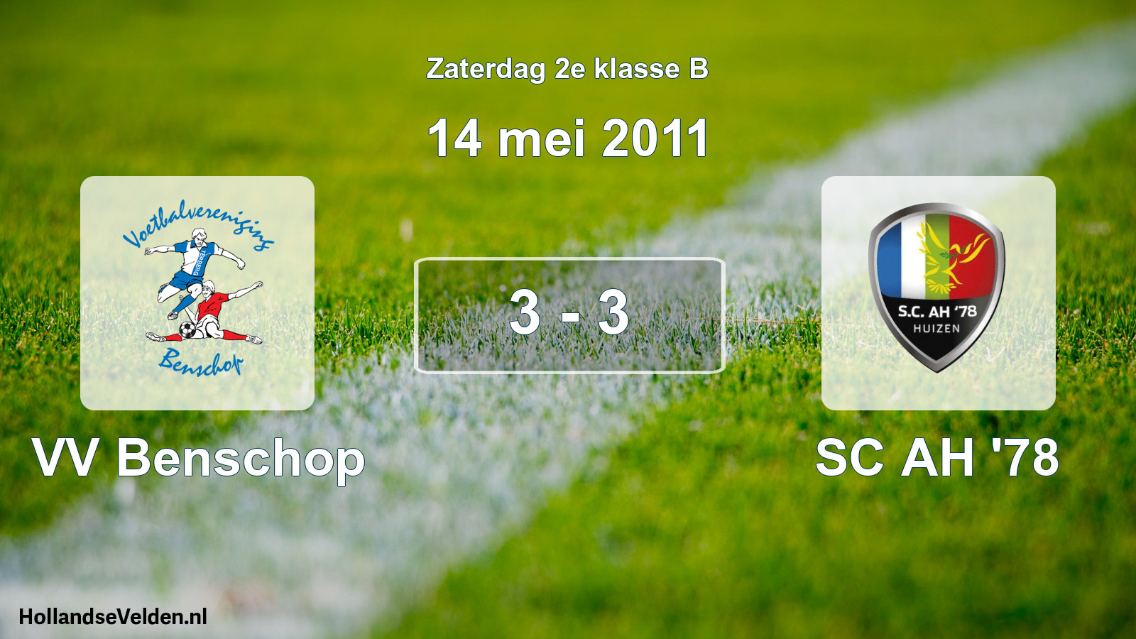 Total number of matches played: VV Benschop - SC AH '78 3 - 3 (14 May 2011)