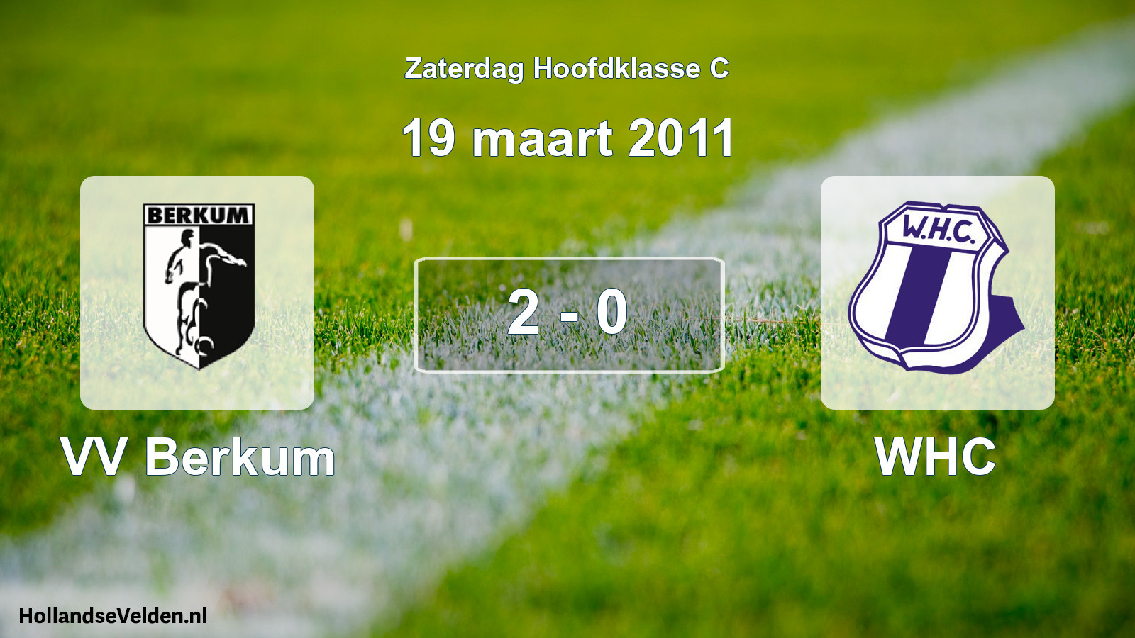 Total number of matches played: VV Berkum - WHC 2 - 0 (19 March 2011)