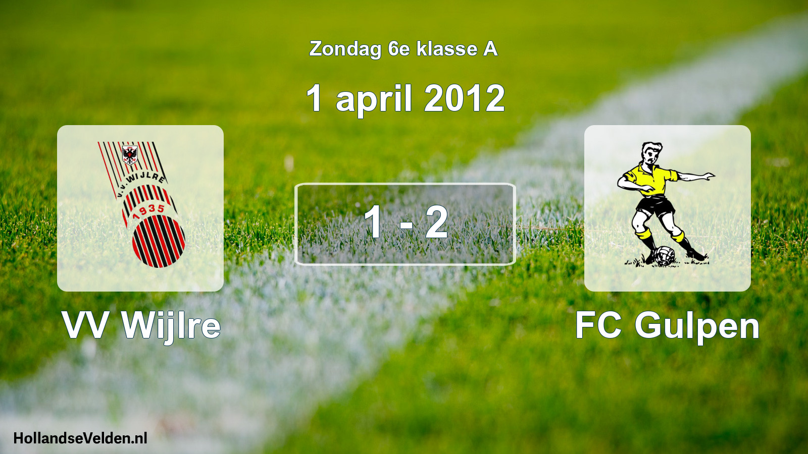 Total number of matches played: VV Wijlre - FC Gulpen 1 - 2 (1 April 2012)