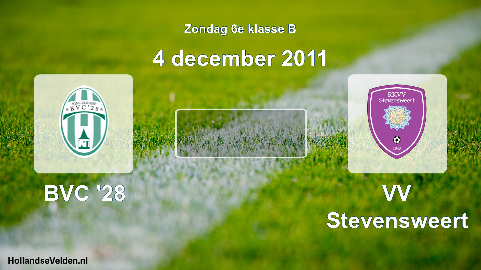Scheduled Match: BVC '28 - VV Stevensweert (4 December 2011)