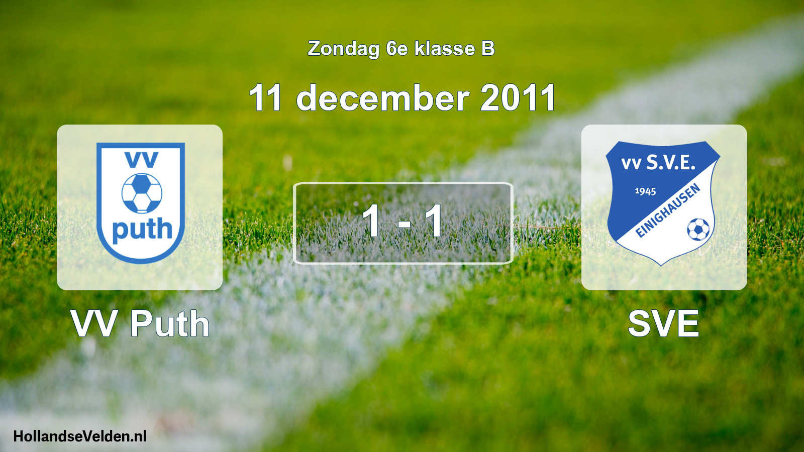 Total number of matches played: VV Puth - SVE 1 - 1 (11 December 2011)