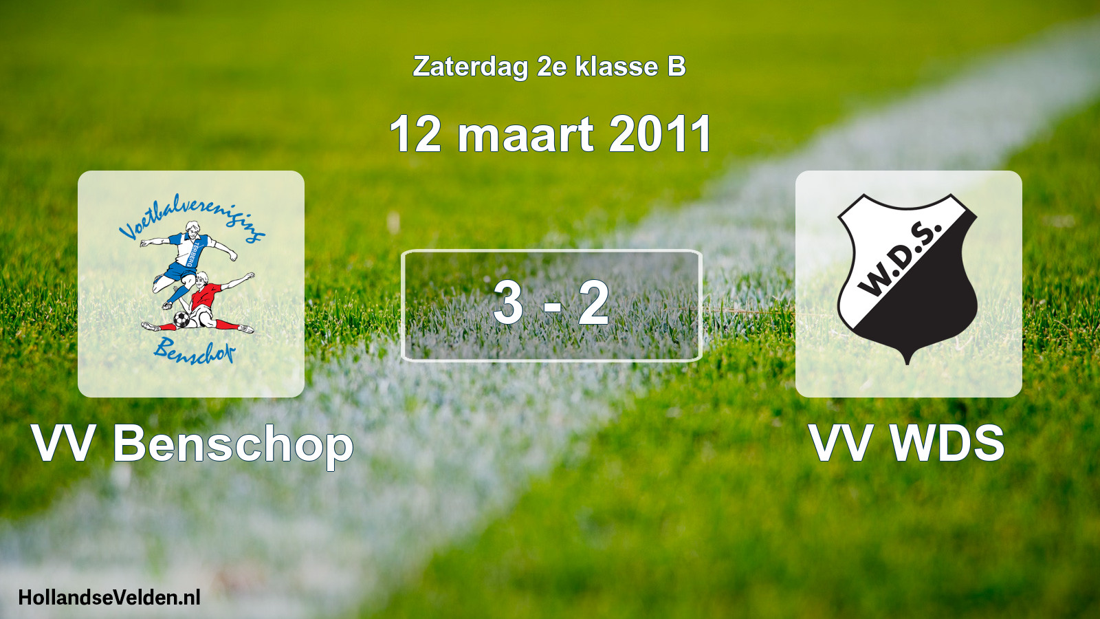 Total number of matches played: VV Benschop - VV WDS 3 - 2 (12 March 2011)