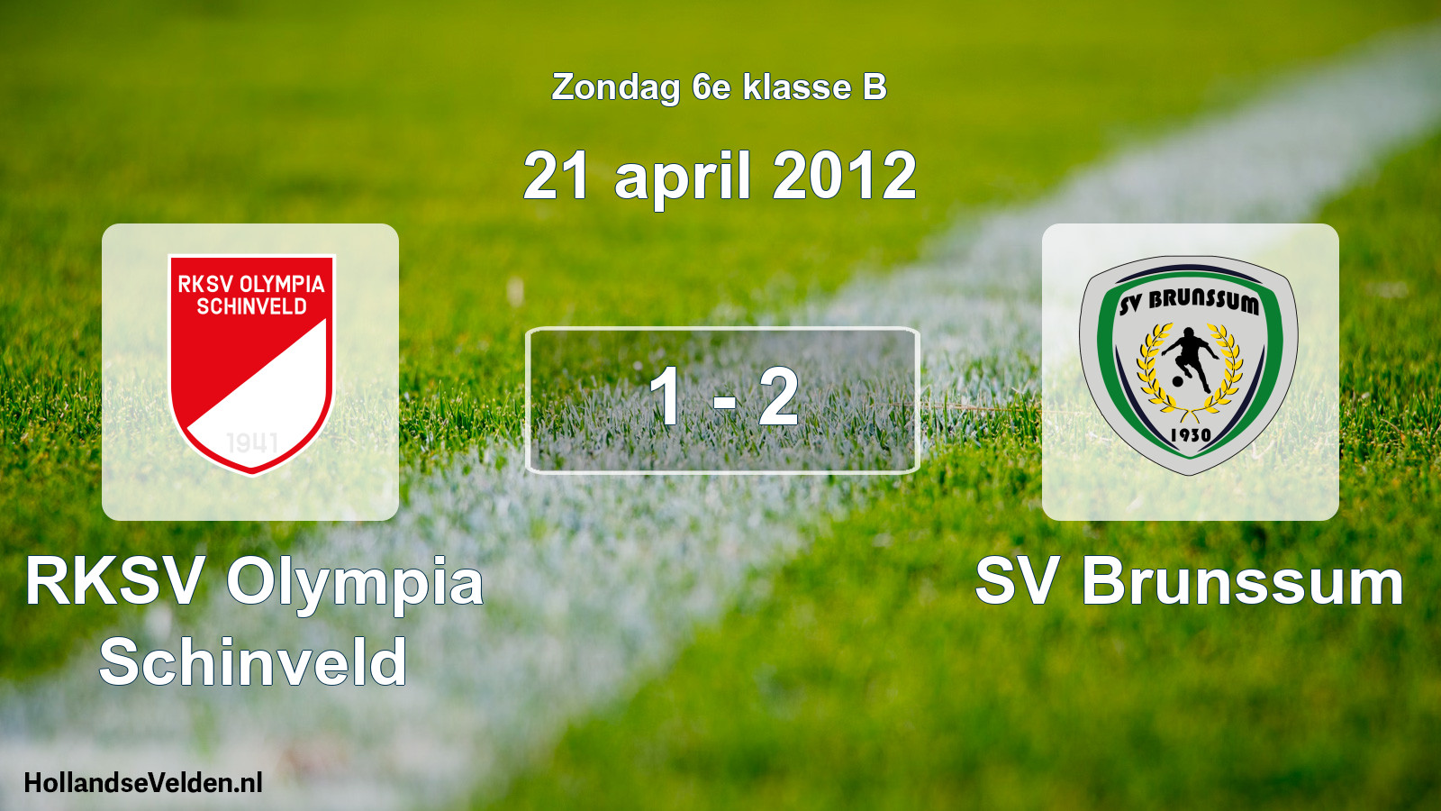 Total number of matches played: RKSV Olympia Schinveld - SV Brunssum 1 - 2 (21 April 2012)