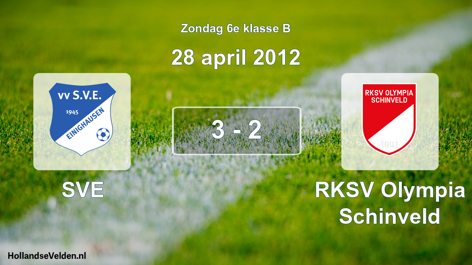 Total number of matches played: SVE - RKSV Olympia Schinveld 3 - 2 (28 April 2012)