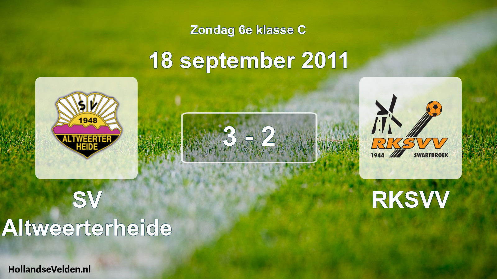 Total number of matches played: SV Altweerterheide - RKSVV 3 - 2 (18 September 2011)