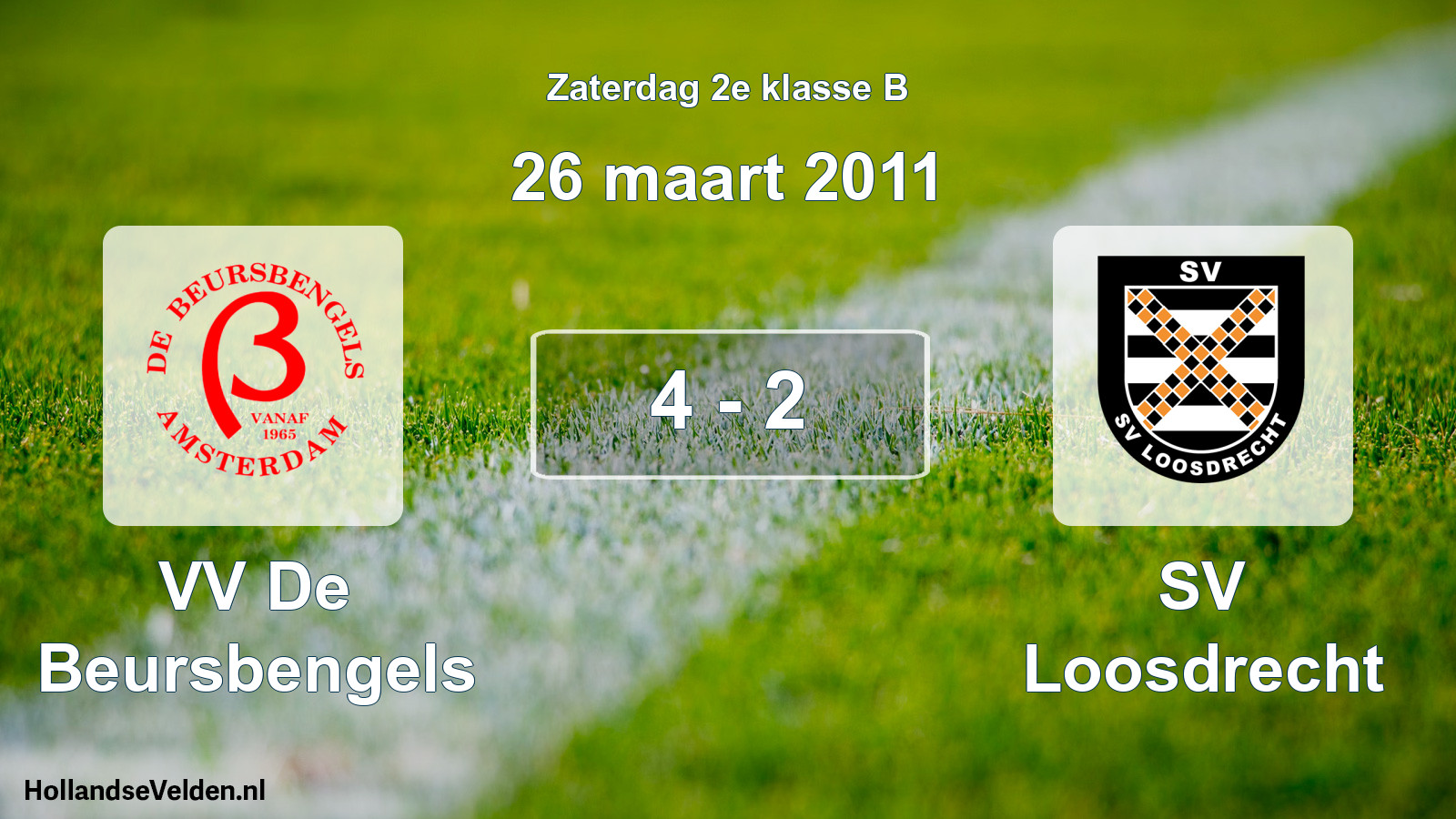 Total number of matches played: VV De Beursbengels - SV Loosdrecht 4 - 2 (26 March 2011)