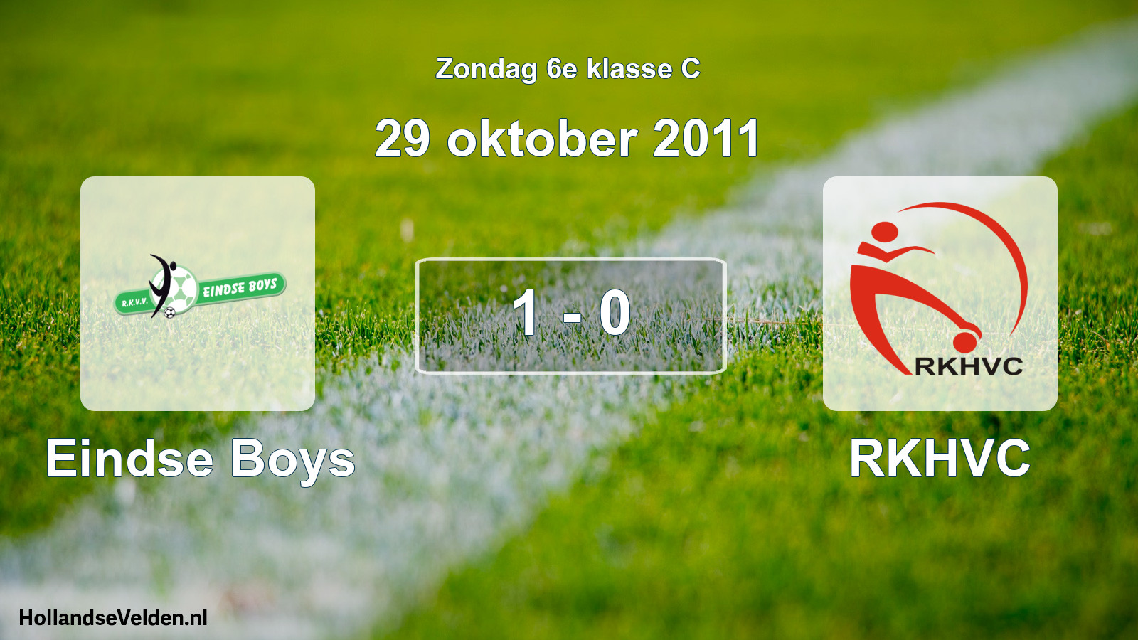 Total number of matches played: Eindse Boys - RKHVC 1 - 0 (29 October 2011)