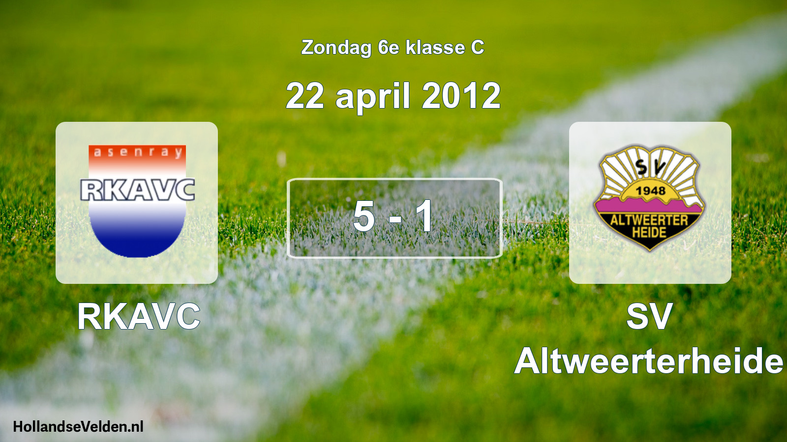 Total number of matches played: RKAVC - SV Altweerterheide 5 - 1 (22 April 2012)