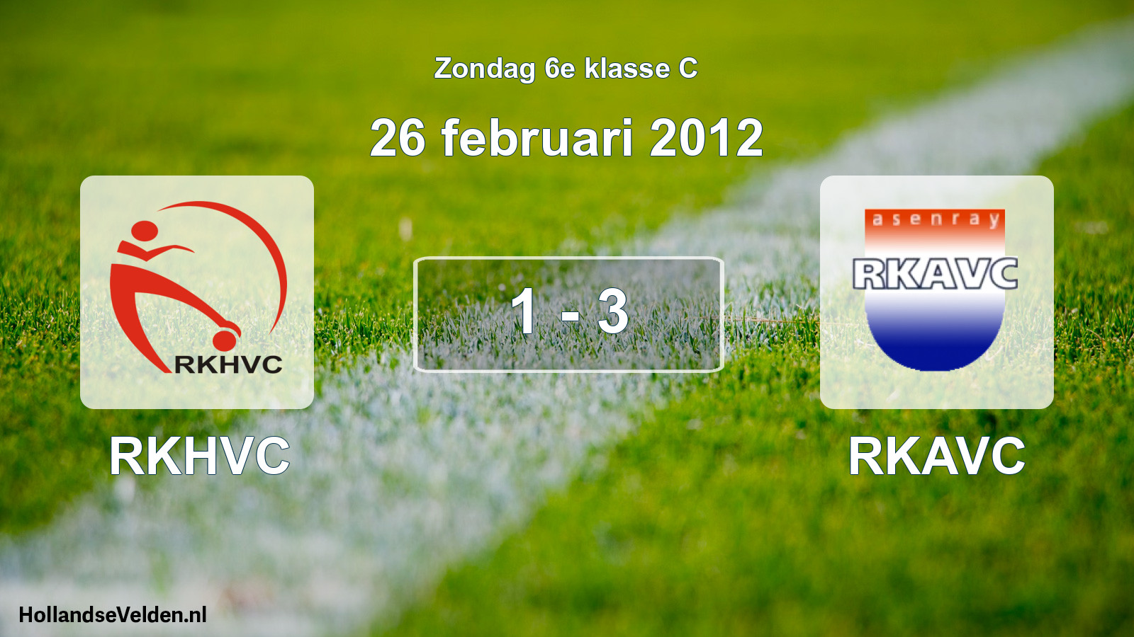 Total number of matches played: RKHVC - RKAVC 1 - 3 (26 February 2012)