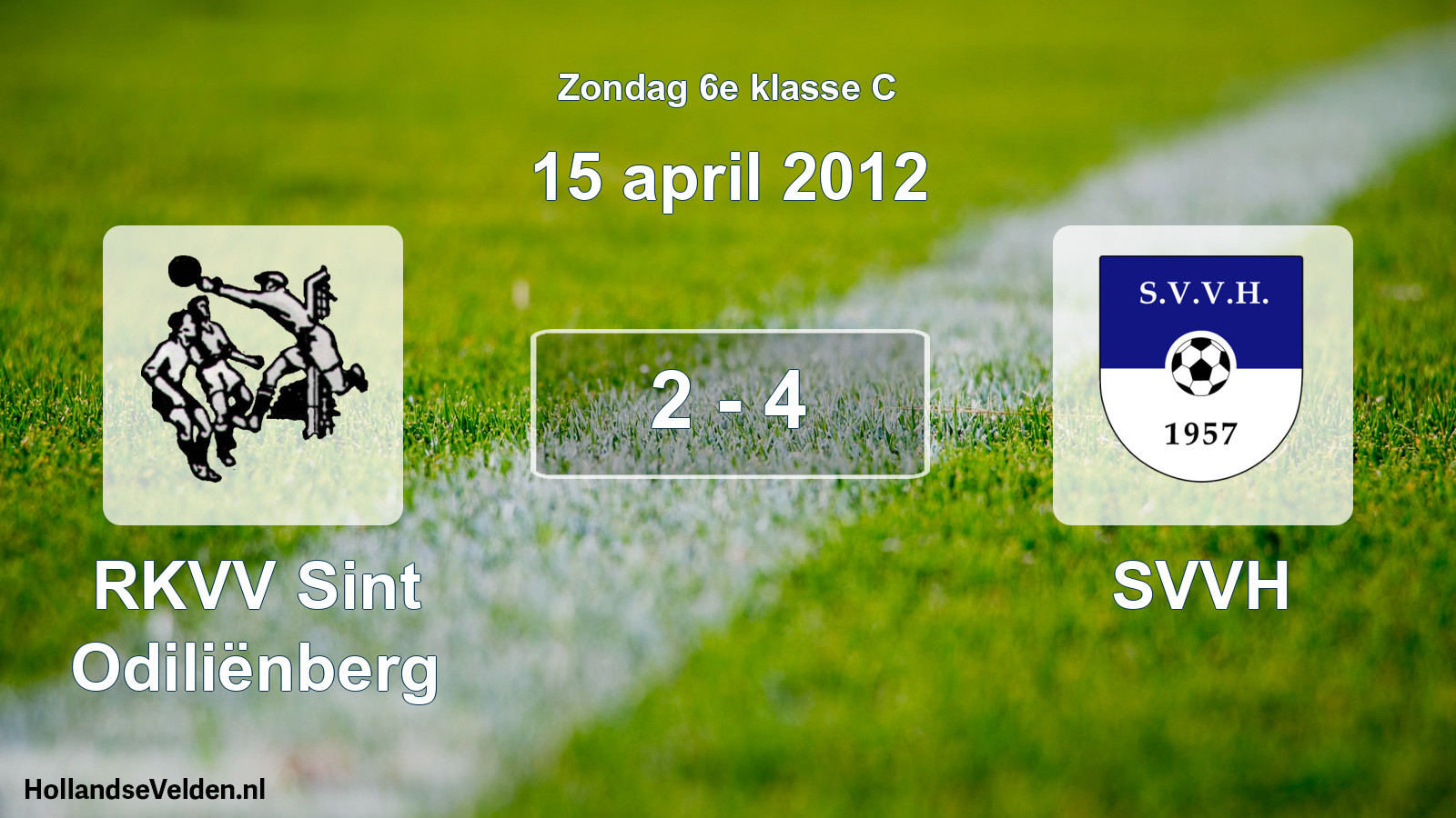 Total number of matches played: RKVV Sint Odiliënberg - SVVH 2 - 4 (15 April 2012)