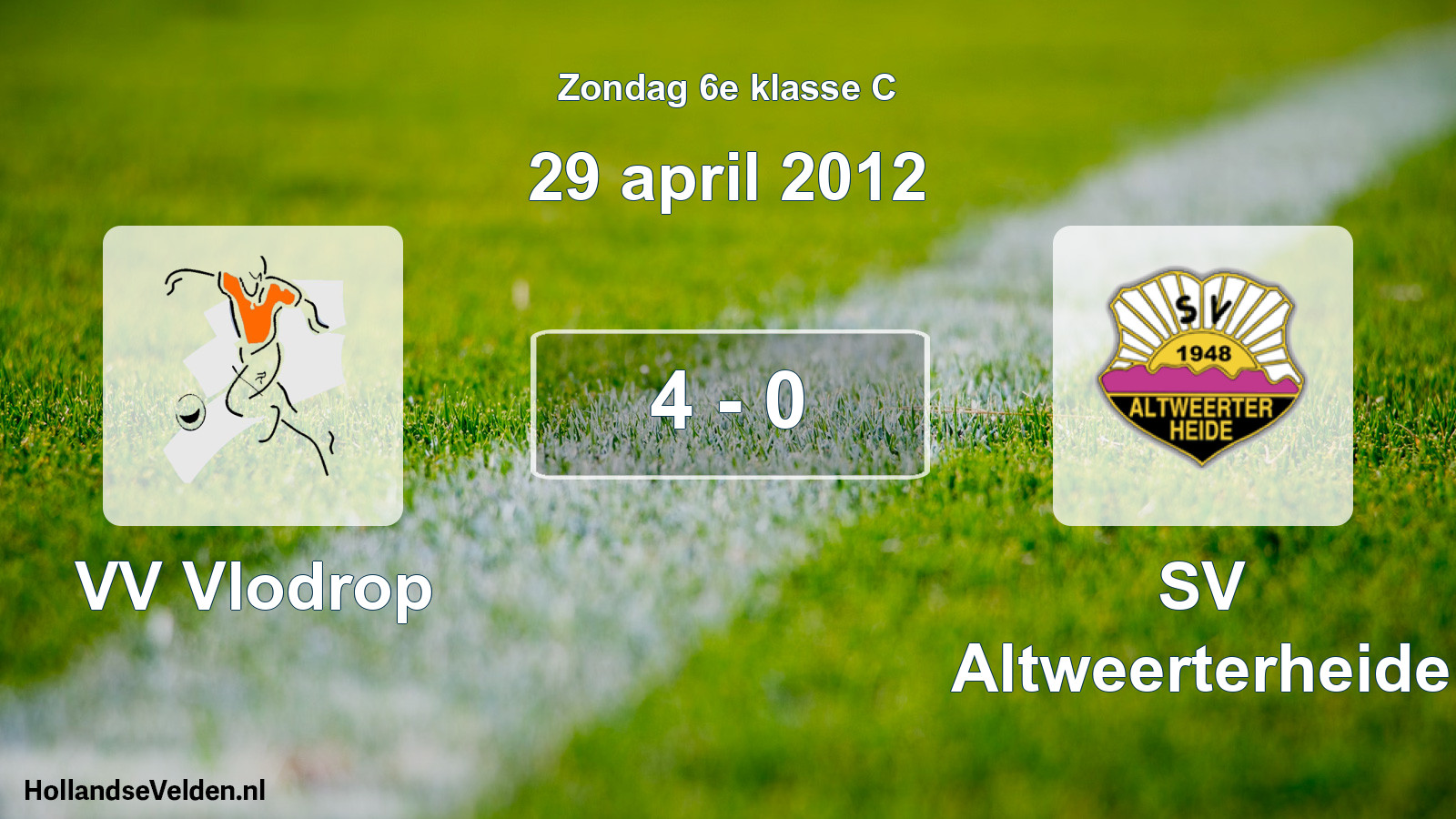 Total number of matches played: VV Vlodrop - SV Altweerterheide 4 - 0 (29 April 2012)