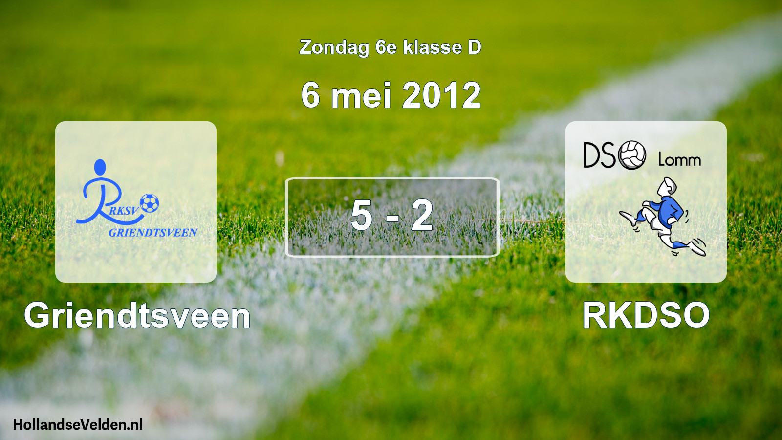 Total number of matches played: Griendtsveen - RKDSO 5 - 2 (6 May 2012)