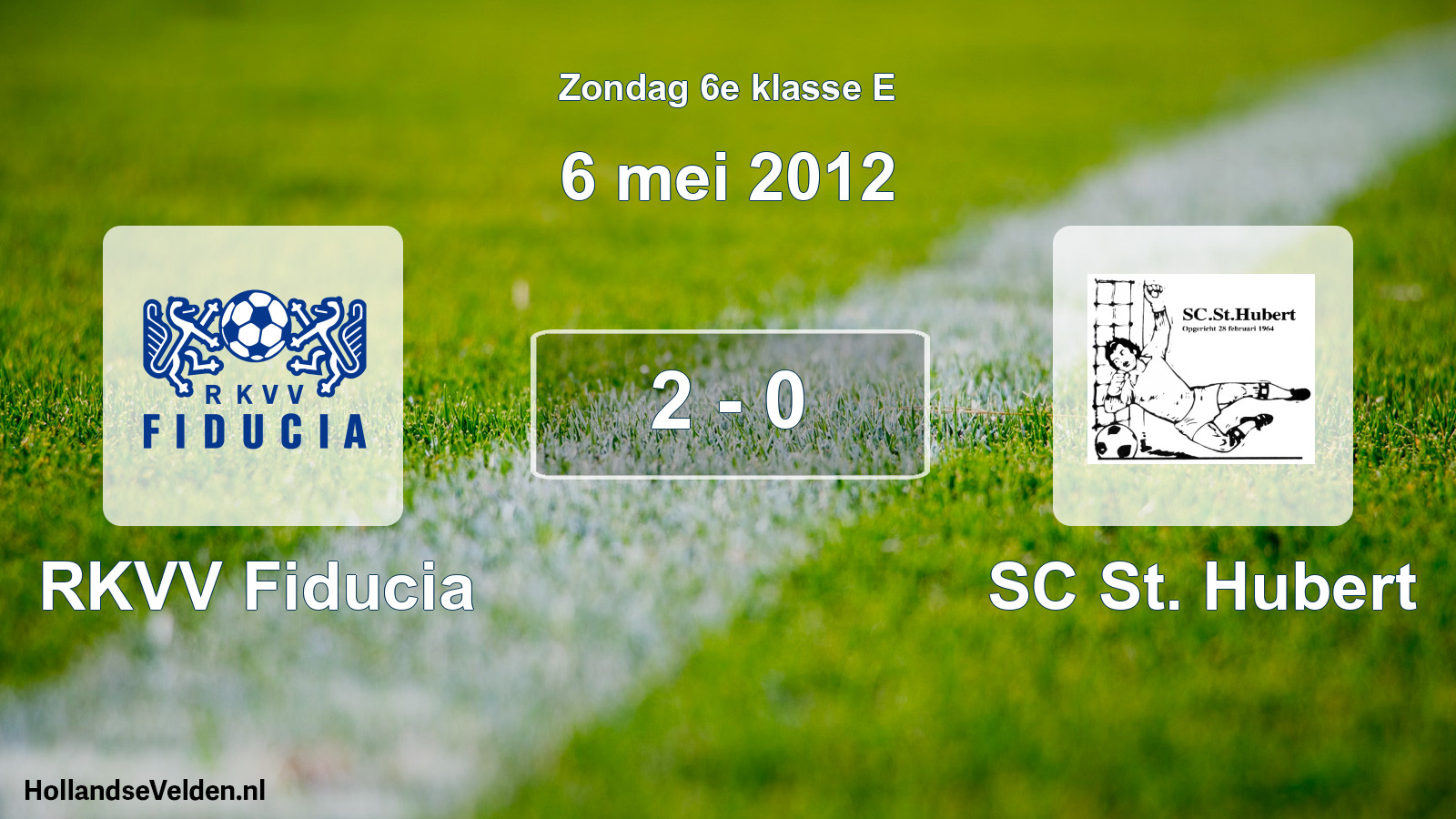 Total number of matches played: RKVV Fiducia - SC St. Hubert 2 - 0 (6 May 2012)