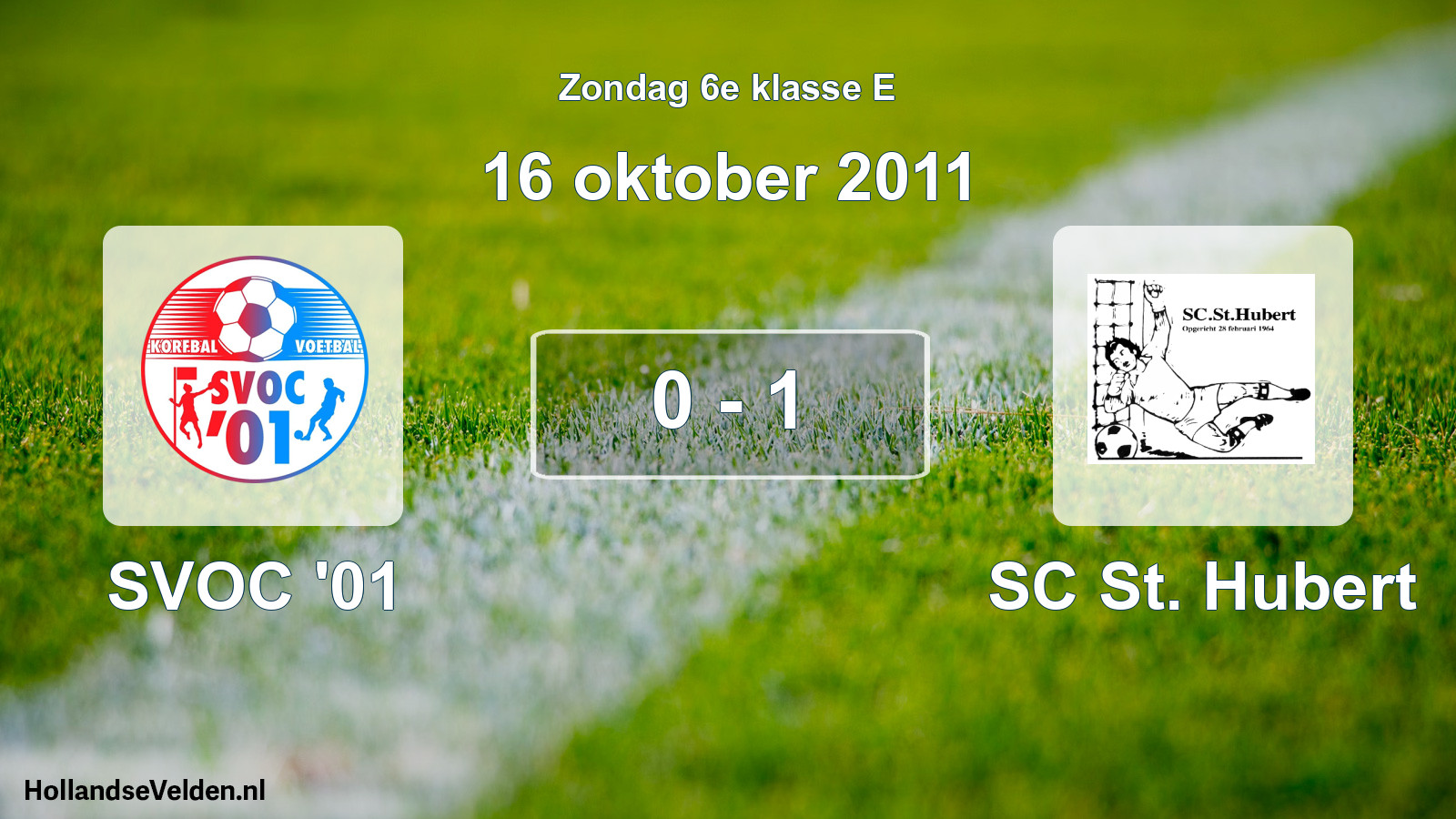 Total number of matches played: SVOC '01 - SC St. Hubert 0 - 1 (16 October 2011)