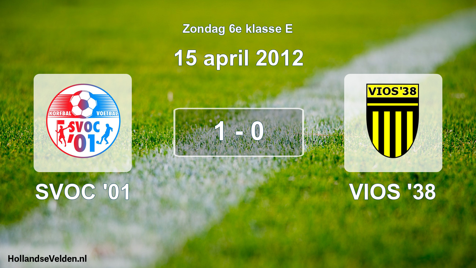 Total number of matches played: SVOC '01 - VIOS '38 1 - 0 (15 April 2012)