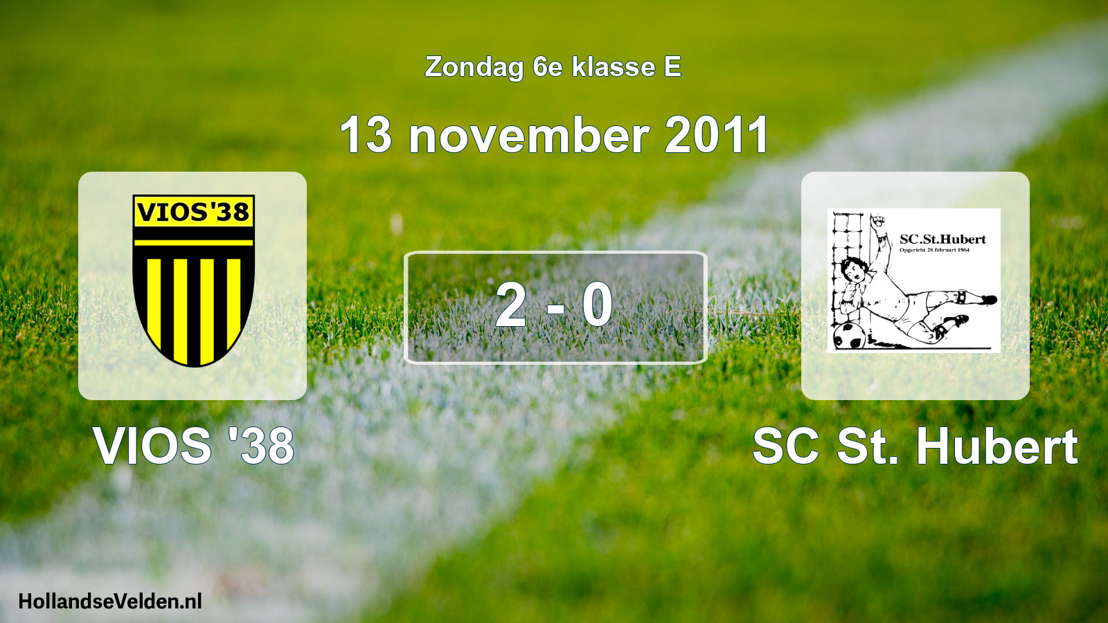Total number of matches played: VIOS '38 - SC St. Hubert 2 - 0 (13 November 2011)
