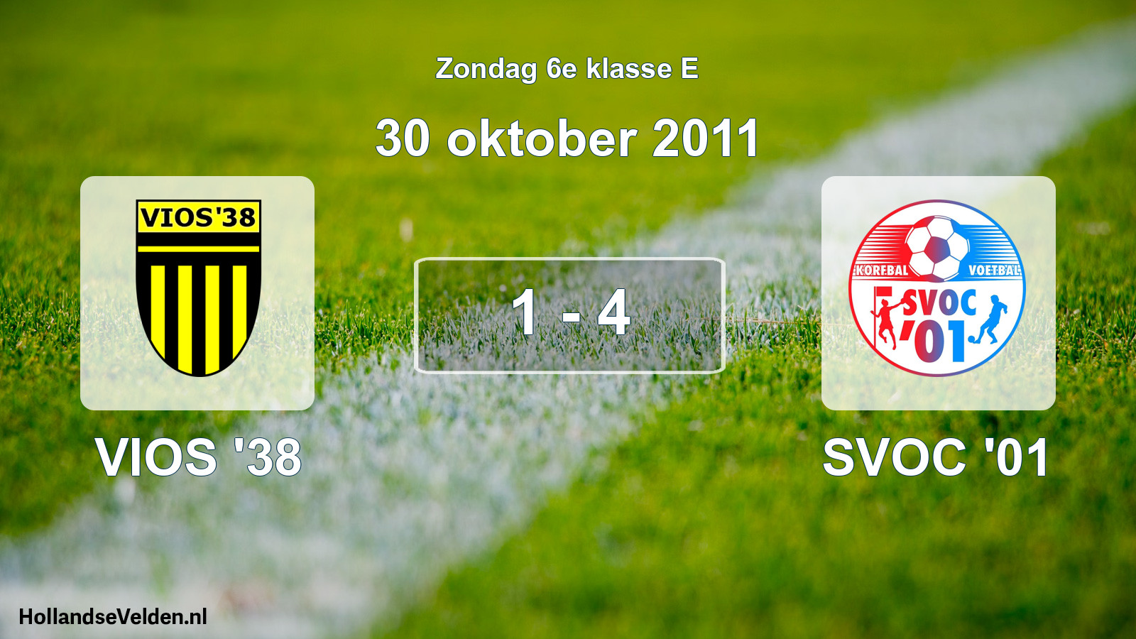 Total number of matches played: VIOS '38 - SVOC '01 1 - 4 (30 October 2011)