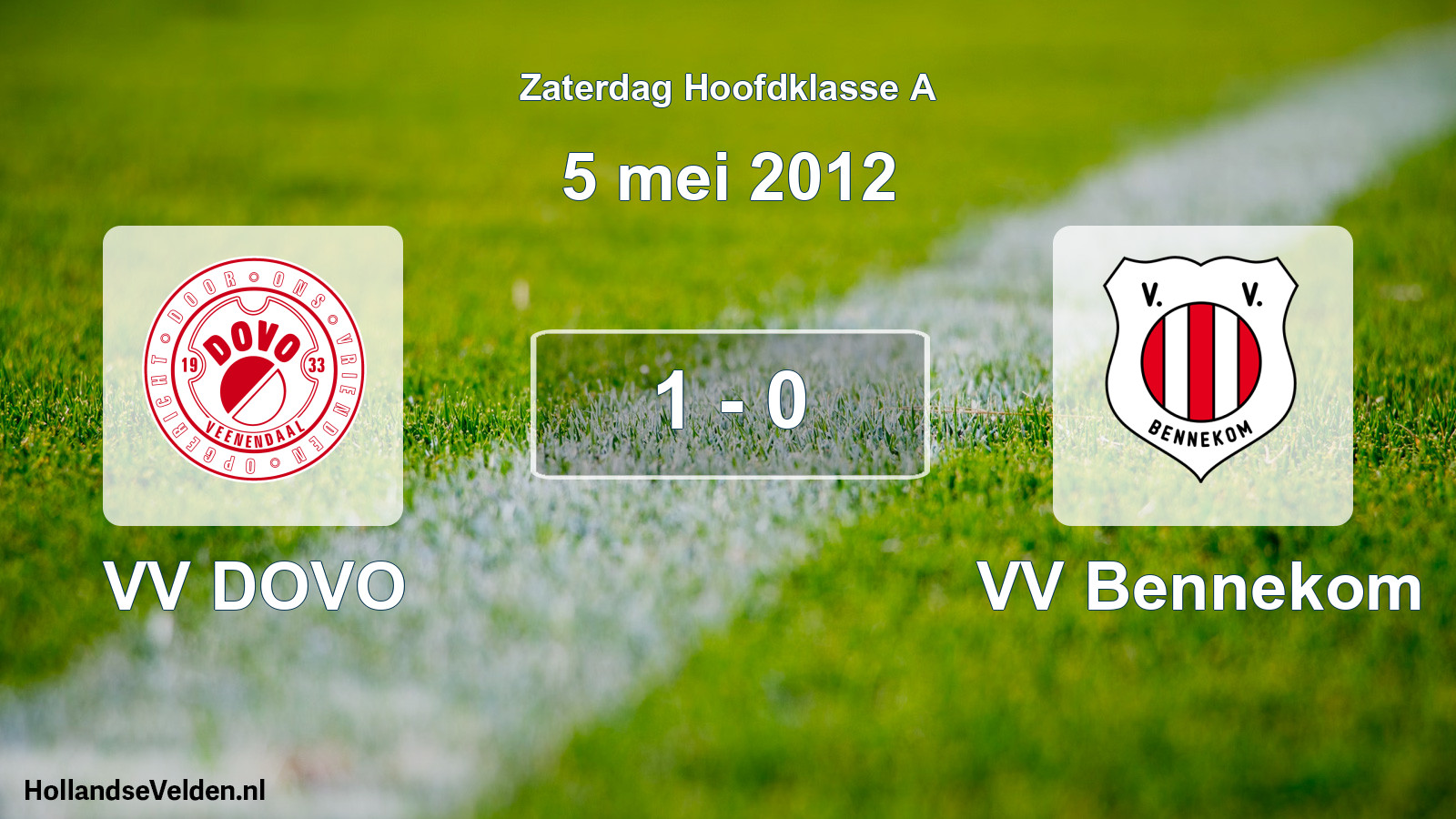 Total number of matches played: VV DOVO - VV Bennekom 1 - 0 (5 May 2012)