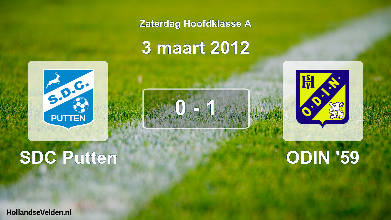 Total number of matches played: SDC Putten - ODIN '59 0 - 1 (3 March 2012)