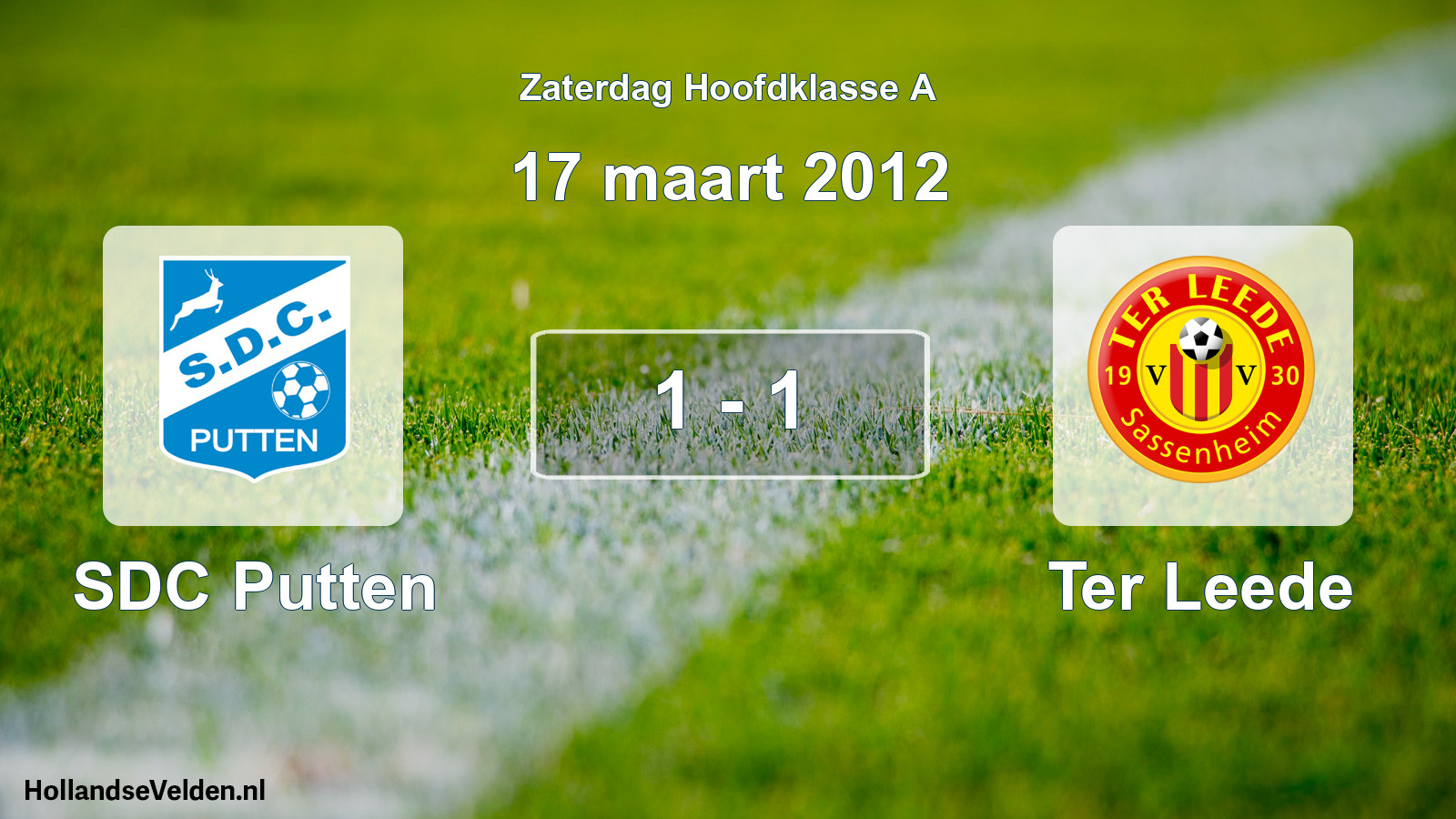 Total number of matches played: SDC Putten - Ter Leede 1 - 1 (17 March 2012)