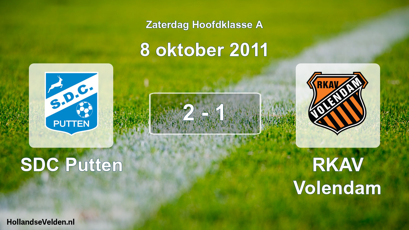 Total number of matches played: SDC Putten - RKAV Volendam 2 - 1 (8 October 2011)