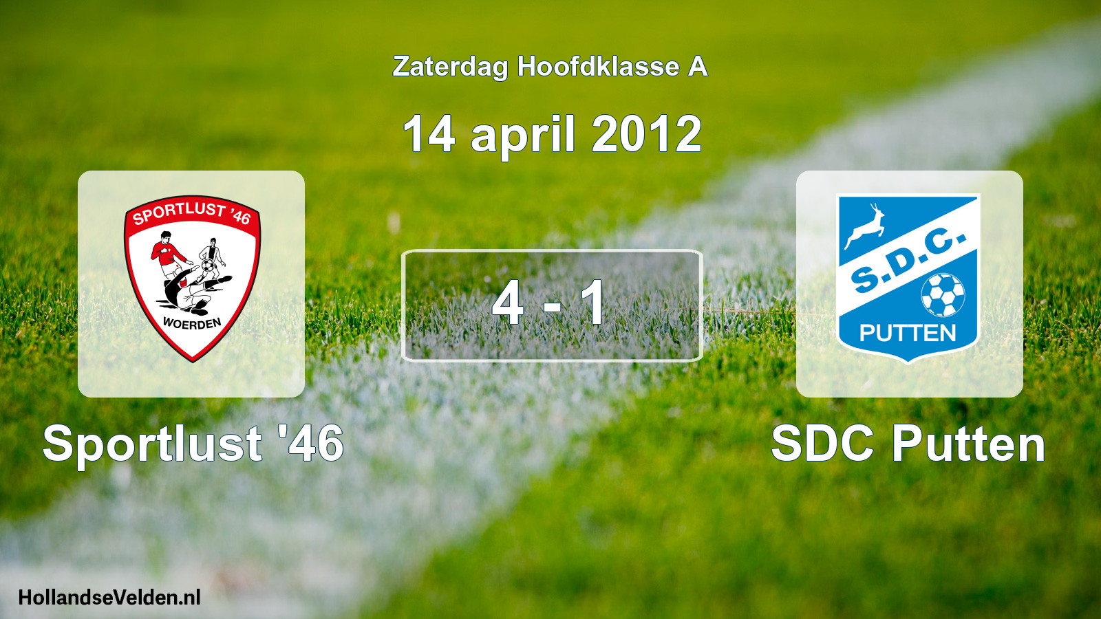Total number of matches played: Sportlust '46 - SDC Putten 4 - 1 (14 April 2012)