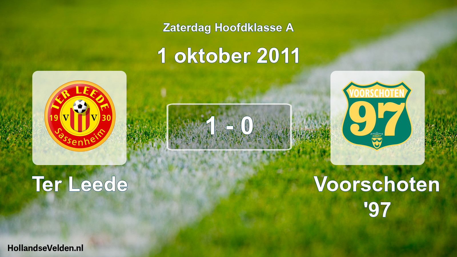 Total number of matches played: Ter Leede - Voorschoten '97 1 - 0 (1 October 2011)