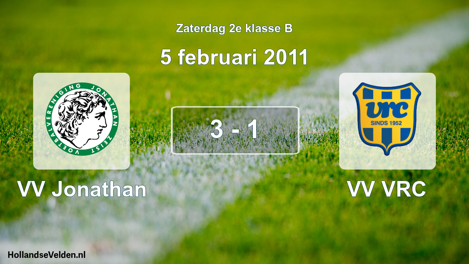 Total number of matches played: VV Jonathan - VV VRC 3 - 1 (5 February 2011)