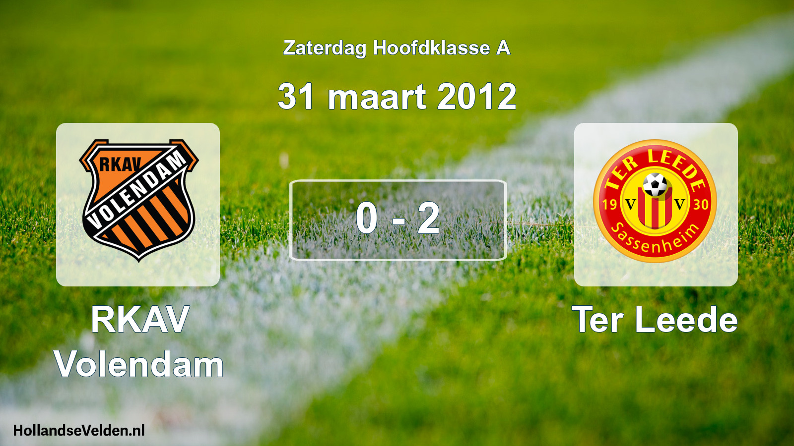 Total number of matches played: RKAV Volendam - Ter Leede 0 - 2 (31 March 2012)