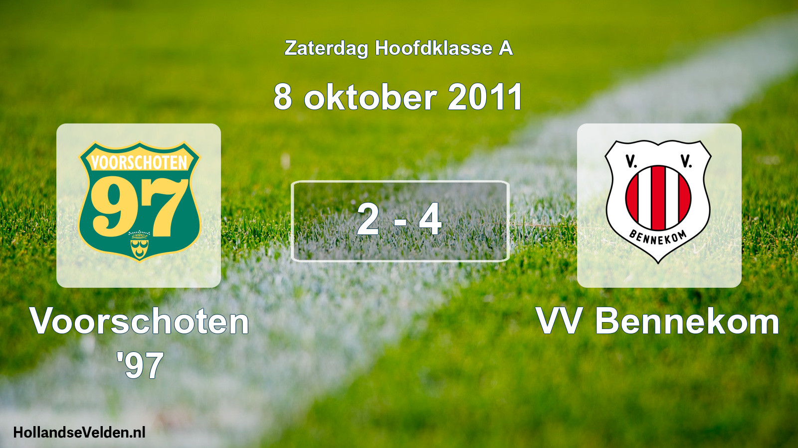Total number of matches played: Voorschoten '97 - VV Bennekom 2 - 4 (8 October 2011)