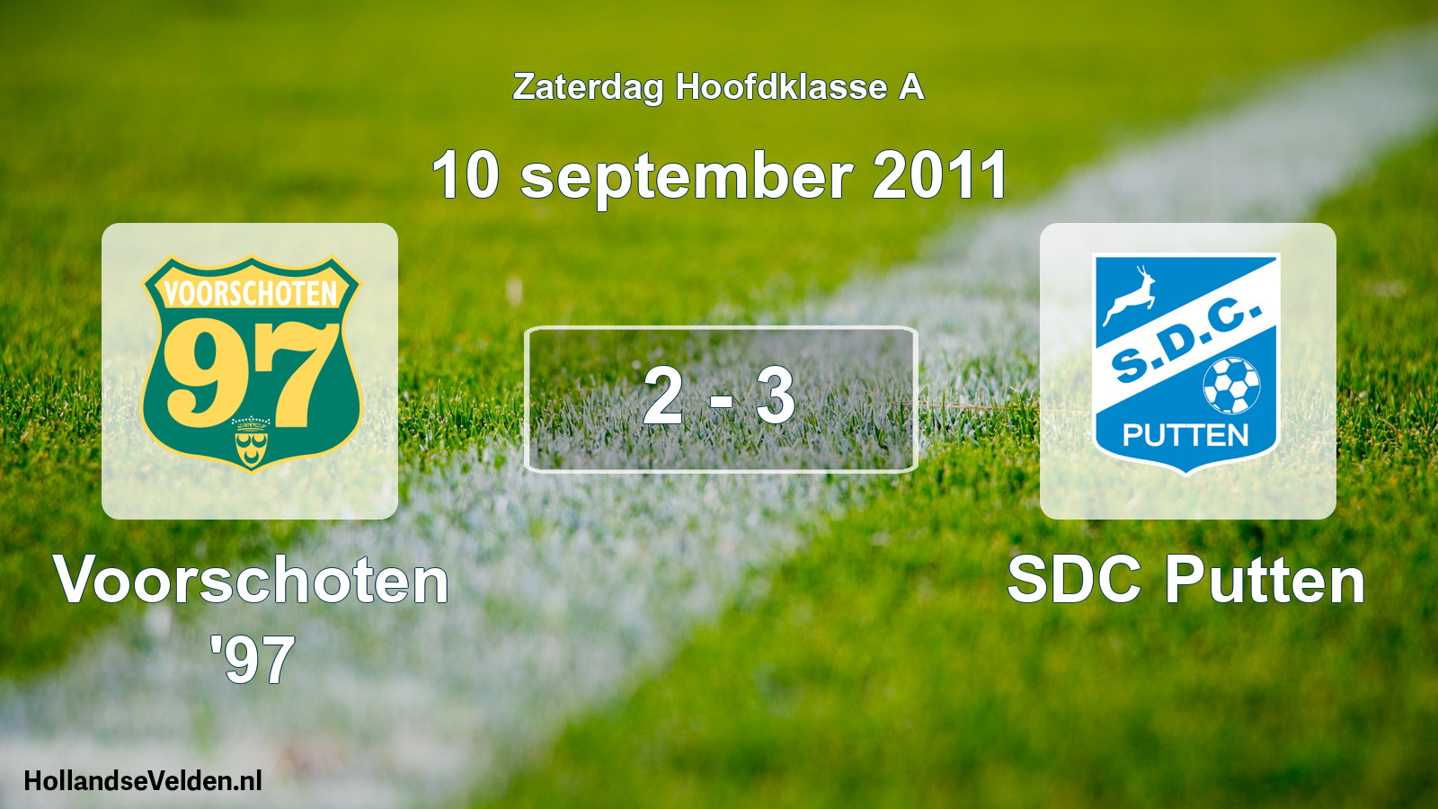 Total number of matches played: Voorschoten '97 - SDC Putten 2 - 3 (10 September 2011)