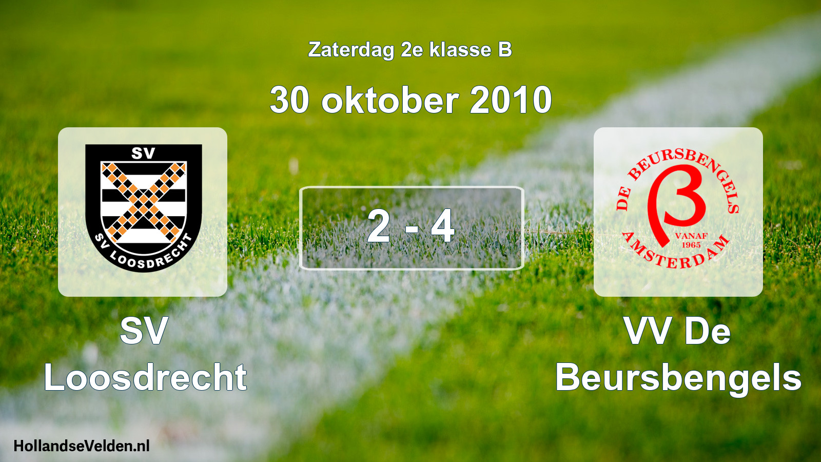 Total number of matches played: SV Loosdrecht - VV De Beursbengels 2 - 4 (30 October 2010)