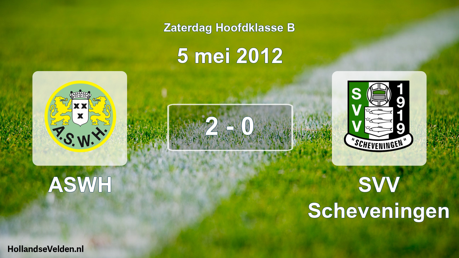 Total number of matches played: ASWH - SVV Scheveningen 2 - 0 (5 May 2012)