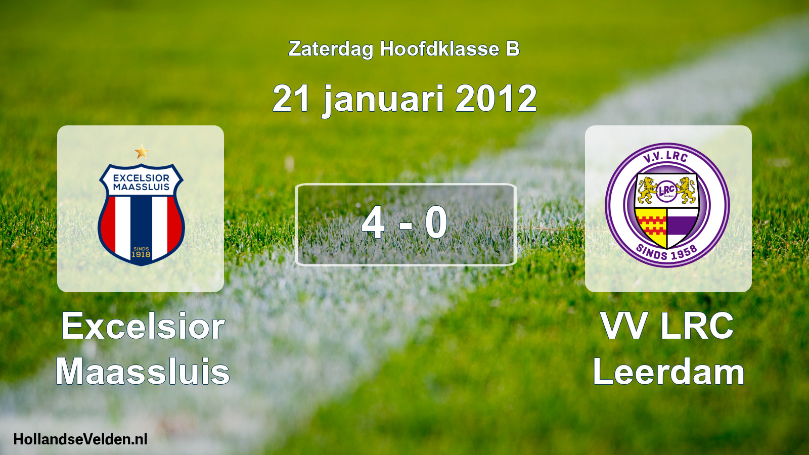 Total number of matches played: Excelsior Maassluis - VV LRC Leerdam 4 - 0 (21 January 2012)