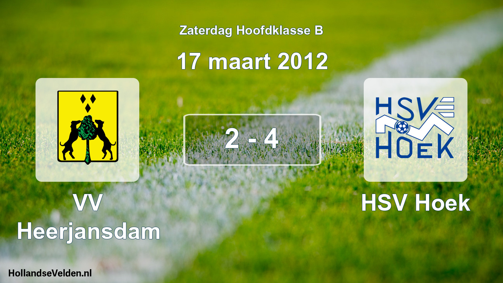 Total number of matches played: VV Heerjansdam - HSV Hoek 2 - 4 (17 March 2012)