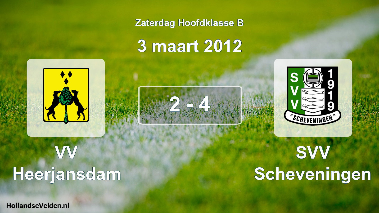 Total number of matches played: VV Heerjansdam - SVV Scheveningen 2 - 4 (3 March 2012)