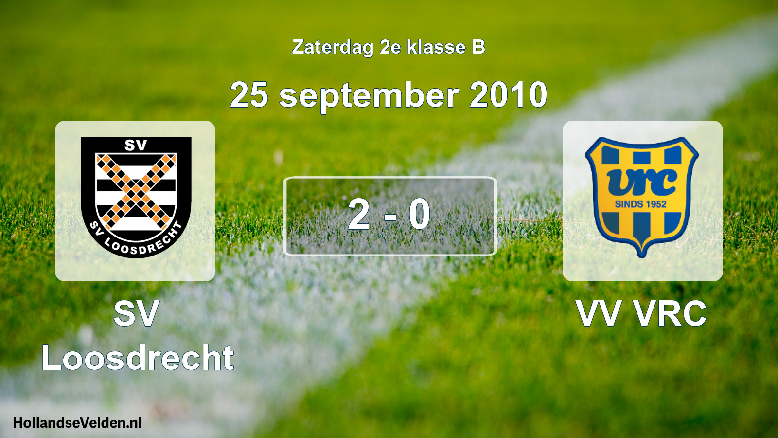 Total number of matches played: SV Loosdrecht - VV VRC 2 - 0 (25 September 2010)