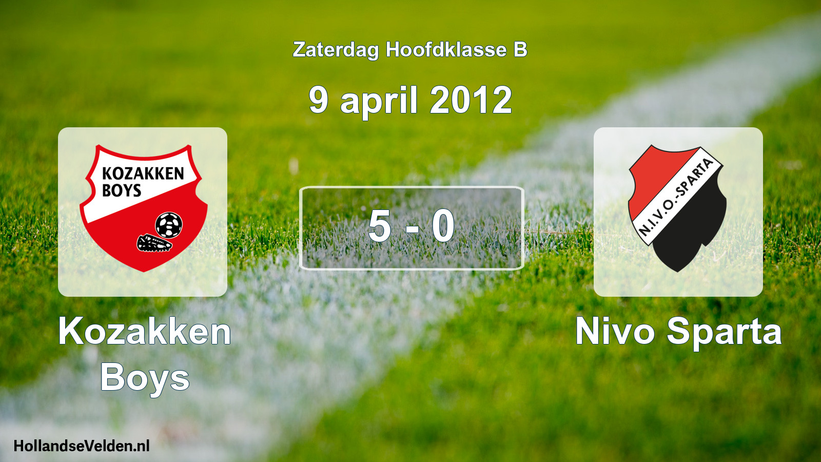 Total number of matches played: Kozakken Boys - Nivo Sparta 5 - 0 (9 April 2012)