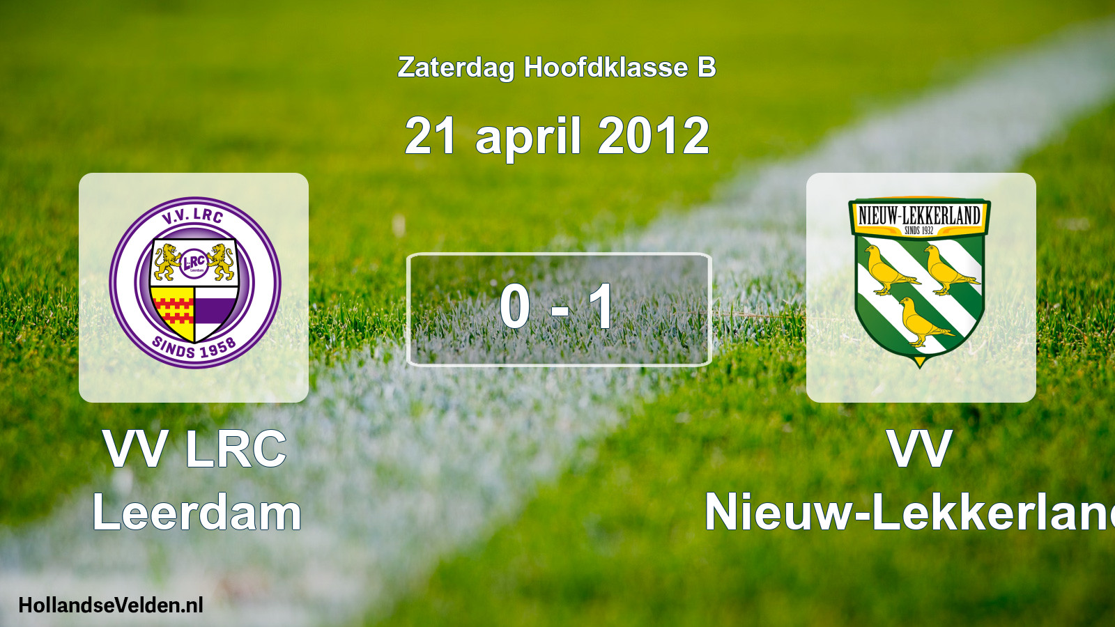 Total number of matches played: VV LRC Leerdam - VV Nieuw-Lekkerland 0 - 1 (21 April 2012)