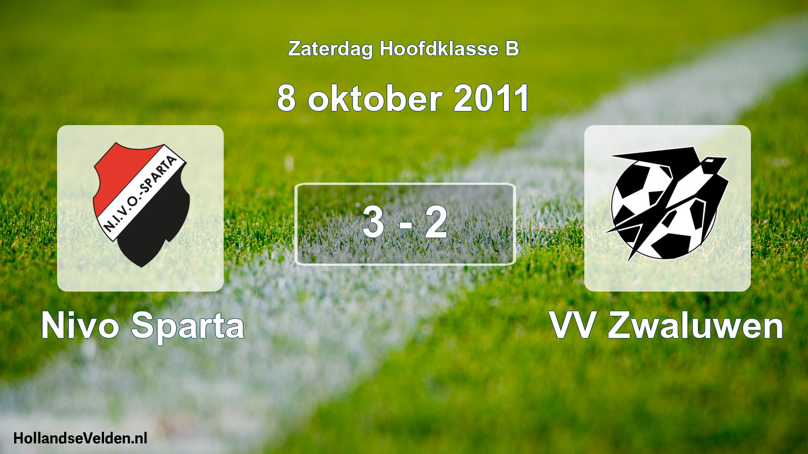 Total number of matches played: Nivo Sparta - VV Zwaluwen 3 - 2 (8 October 2011)