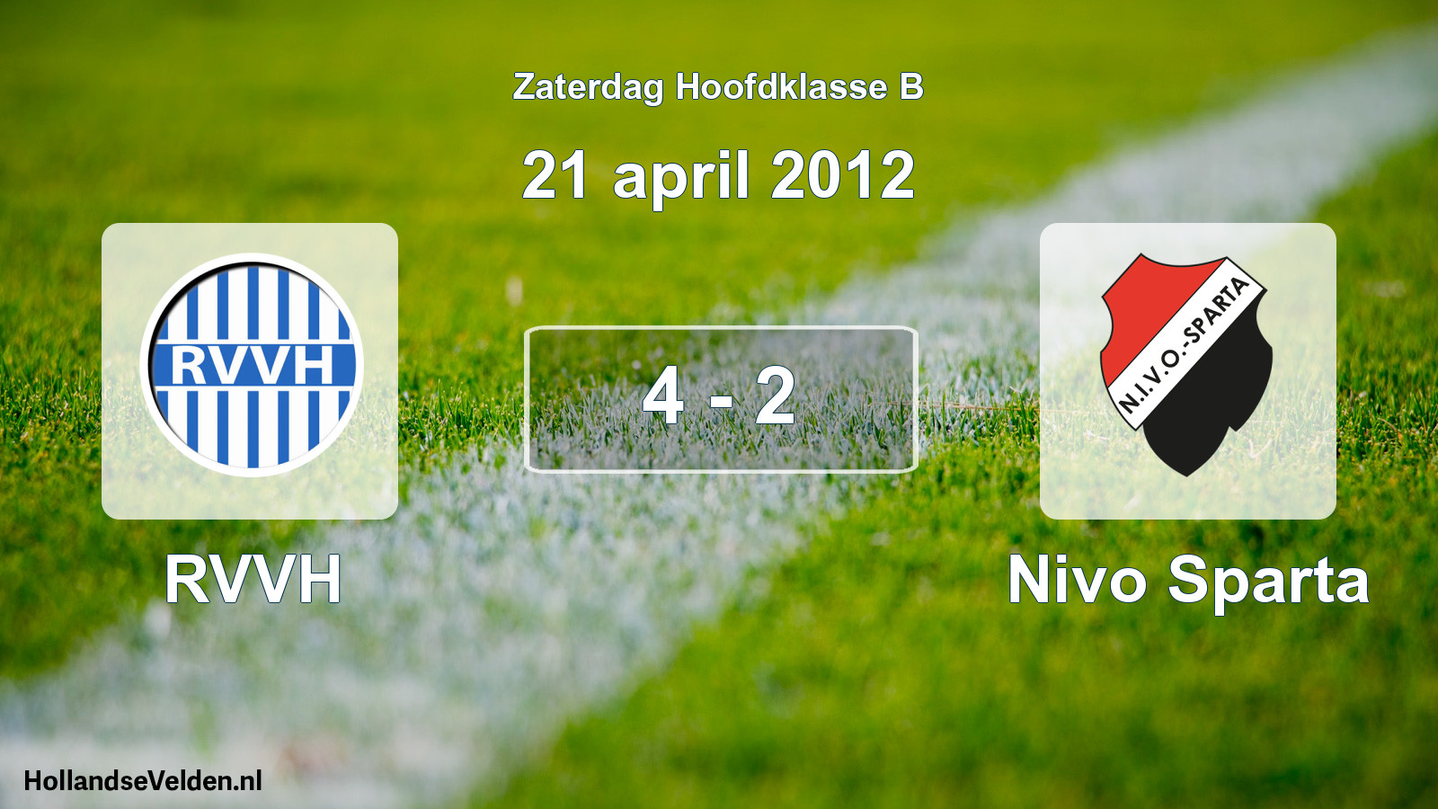 Total number of matches played: RVVH - Nivo Sparta 4 - 2 (21 April 2012)