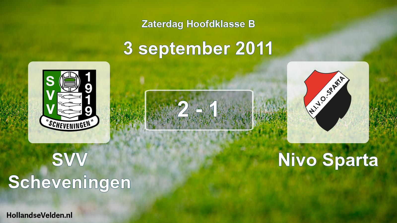 Total number of matches played: SVV Scheveningen - Nivo Sparta 2 - 1 (3 September 2011)