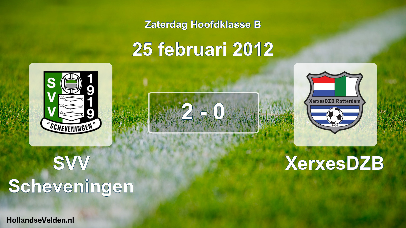 Total number of matches played: SVV Scheveningen - XerxesDZB 2 - 0 (25 February 2012)