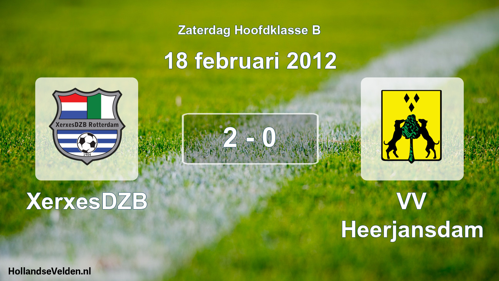 Total number of matches played: XerxesDZB - VV Heerjansdam 2 - 0 (18 February 2012)